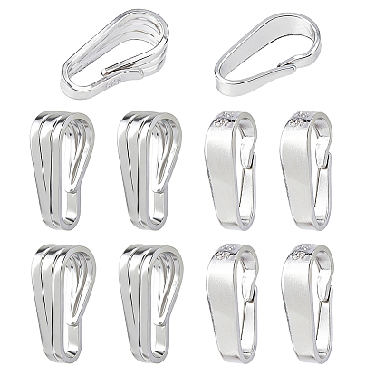 10 шт. 2 стили 925 застежки-кнопки из стерлингового серебра