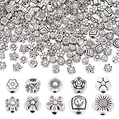 300 шт 10 стили сплава распорные бусины, цветок