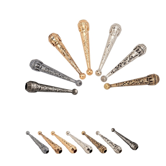 14шт. 7 цвета сплав наконечники шнура, концевые заглушки Bolo, конус