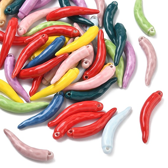 Фарфора ручной работы подвески, горячие прелести перец