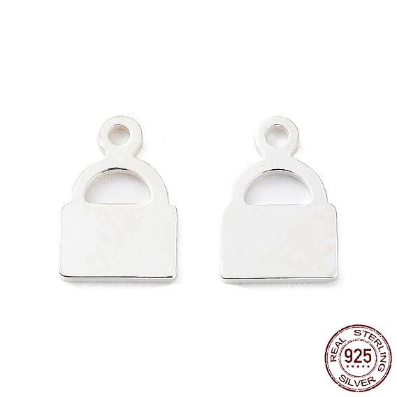 925 Sterling Silver Charms, Padlock