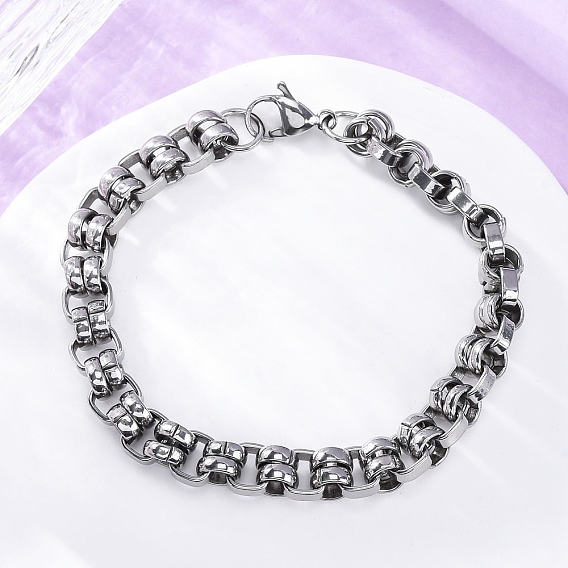 201 из нержавеющей стали византийские браслеты цепи, с 304 нержавеющей стали застежки