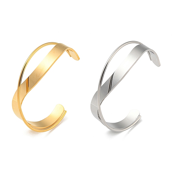 304 простой браслет-манжета из нержавеющей стали