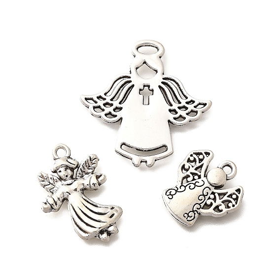 Сплавочные подвески тибетского стиля, без кадмия и без свинца, ангел
