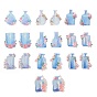 20Pcs 10 Styles Waterproof Self Adhesive PET Stickers, for Suitcase, Skateboard, Refrigerator, Helmet, Mobile Phone Shell, Pink Flowers