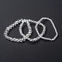 Glass Beads Stretch Bracelets, Faceted, Polygon