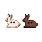 2 Boutons en bois en forme de lapin