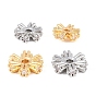 Латунные микро проложить кубического циркония бусы, цветок