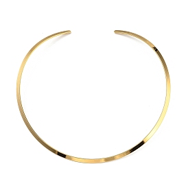 Vacuum Plating 202 Stainless Steel Wire Choker Necklace, Rigid Necklace for Women