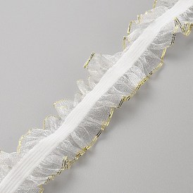 Polyester Flat Ruffled Elastic Cord, Webbing Garment Sewing Accessories