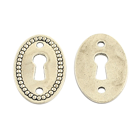 Звенья / разъемы из сплава в тибетском стиле, овальные, без кадмия, без никеля и без свинца, 37x25x2 мм, отверстие : 3 мм, Около 100 шт / 1000 г