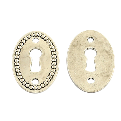 Звенья / разъемы из сплава в тибетском стиле, овальные, без кадмия, без никеля и без свинца, 37x25x2 мм, отверстие : 3 мм, Около 100 шт / 1000 г