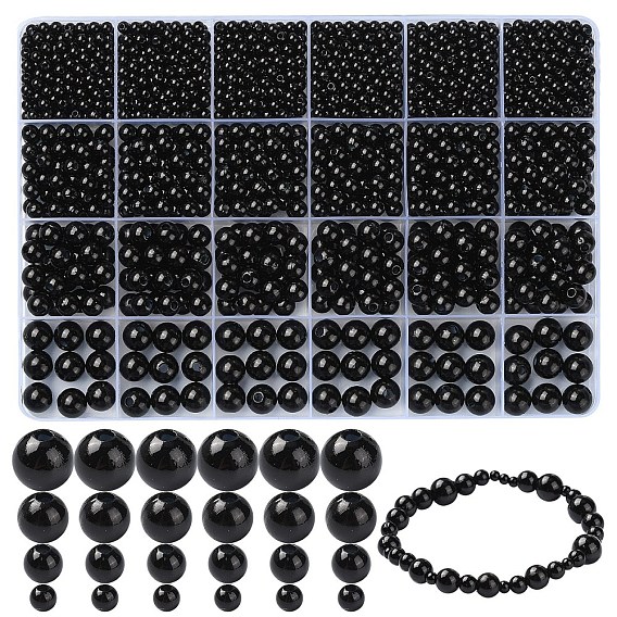 4 стиль бусины из искусственного жемчуга из АБС-пластика, круглые