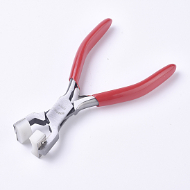 Carbon Steel Nylon Jaw Jewelry Pliers, Plastic Handle, for Jewelry Making