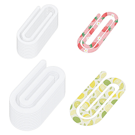 25шт. 2 виды термотрансферных акриловых скрепок для бумаги, овальные