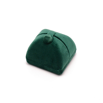 Бархатная коробка для колец, двойная откидная крышка, держатель дисплея с одним кольцом, свадебная фотосъемка невесты на помолвку