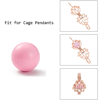 Brass Chime Ball Beads Fit Cage Pendants, No Hole