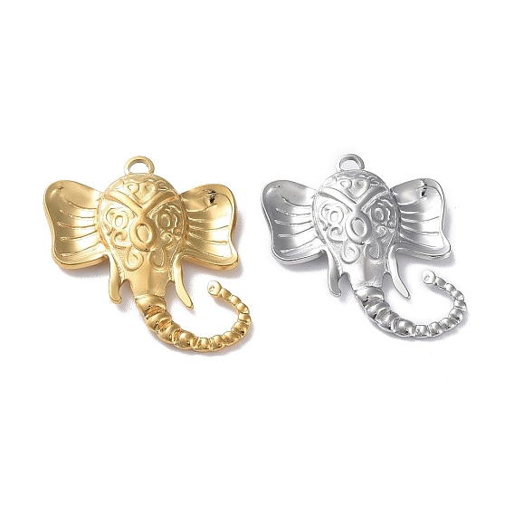 304 Stainless Steel Pendants, Elephant Charm