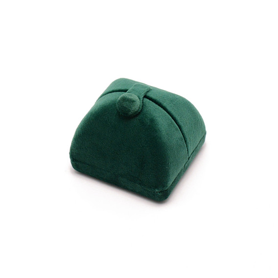 Бархатная коробка для колец, двойная откидная крышка, держатель дисплея с одним кольцом, свадебная фотосъемка невесты на помолвку