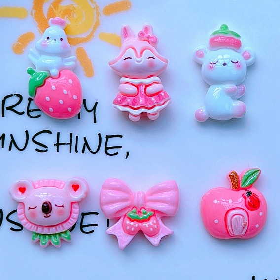 Непрозрачные кабошоны из смолы, разнообразные