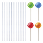 200Pcs Acrylic Dowel Rods, Round Acrylic Craft Sticks, for Lollipop, Cake Topper, Clay Craft