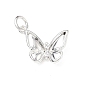Pendentifs en alliage, charmes de papillon, crémaillère plaquage, plaqué longue durée