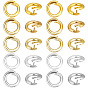 50 pcs 5 anneaux ouverts en laiton de couleurs, anneau de jonction de verrouillage rond