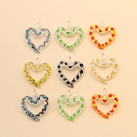 Handmade Lampwork Pendants, Heart