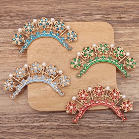 Crown Alloy Enamel Hair Finding, for DIY Jewelry Accessories for Women Girl