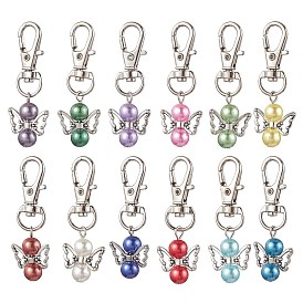 Angel Acrylic Pendant Decoration, Swivel Clasp Charms for Bag, Key Chain Ornaments