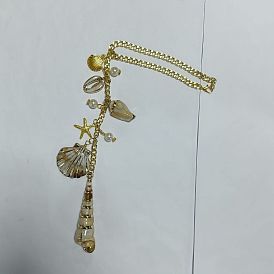 Decoración colgante de acrílico y aleación con temática oceánica, con cadenas de aluminio para bordillos