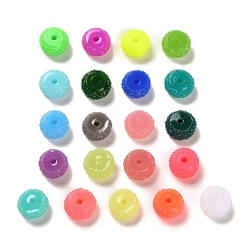 Opaque Resin Beads, Textured Rondelle
