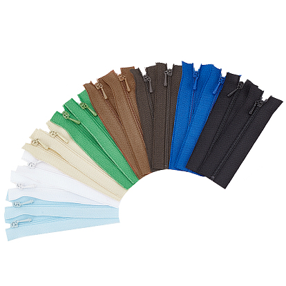 16Stück 8Farben Bekleidungszubehör aus Nylon, Komponenten-Sets mit Reißverschluss, für die Puppenherstellung