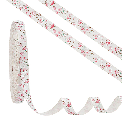 50м хлопковая лента с цветочным узором, для пошива одежды из ткани аксессуары