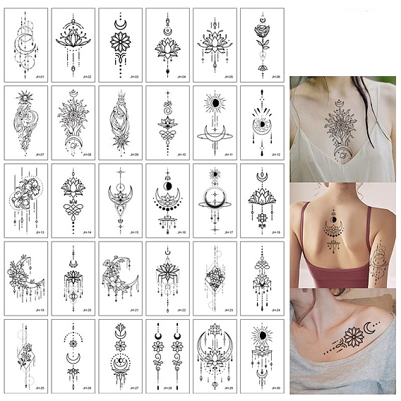 Removable Temporary Water Proof Tattoos Paper Stickerss