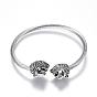 316 Surgical Stainless Steel Cuff Bangles, Lion Head