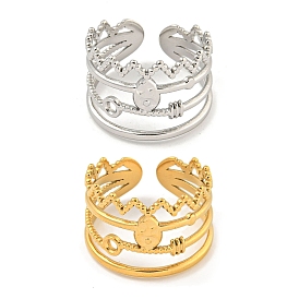 Ионное покрытие (ip) 304 открытая манжета из нержавеющей стали, широкое кольцо для женщин