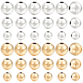 180 шт. 6 стили латунные бусины-проставки, долговечный, круглые