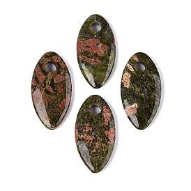 Природные Unakite большие кулоны, Очарование лошадиных глаз