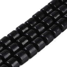 Natural Black Obsidian Beads Strands, Column