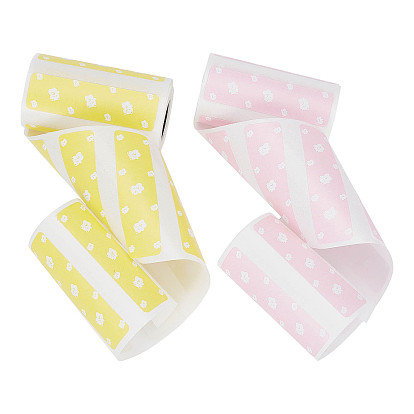 2 рулоны 2 цветные самоклеящиеся этикетки, клейкие наклейки, медведь