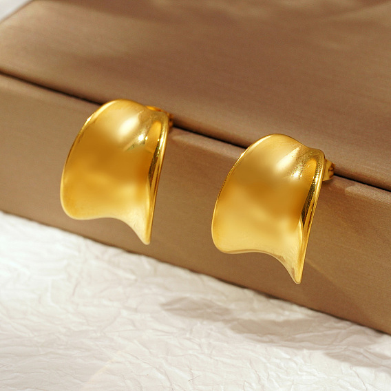 Стильные 304 геометрические серьги-гвоздики из нержавеющей стали для повседневной носки женщин