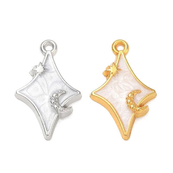 Pendentifs en émail , breloques étoile et lune