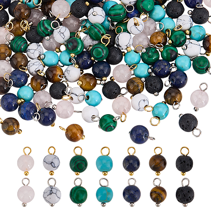 140 кулоны из натуральных и синтетических драгоценных камней, с латунной фурнитурой 