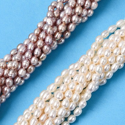 Нити из натурального культивированного пресноводного жемчуга, рис