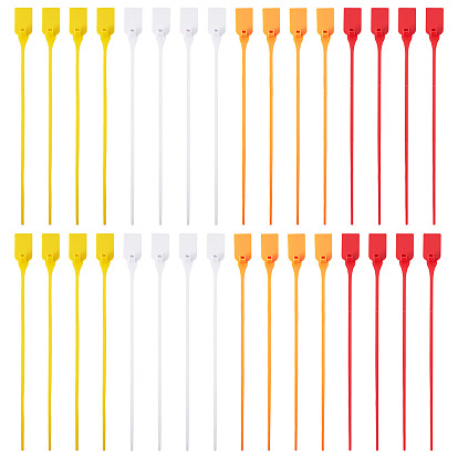 40Pcs 4 Colors Plastic Cable Ties Tags for Clothing Shoes Bags