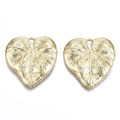 Crémaillère pendentifs en alliage placage, sans cadmium et sans plomb, feuille