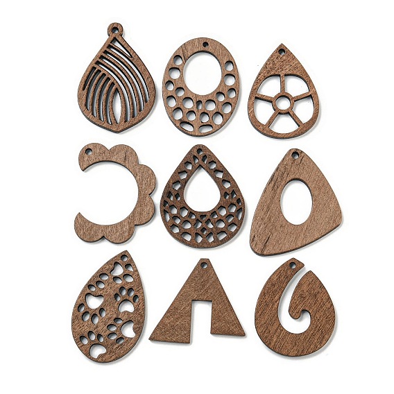 Деревянные подвески из ореха, кокосового коричневый