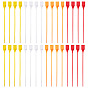 40Pcs 4 Colors Plastic Cable Ties Tags for Clothing Shoes Bags