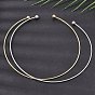 201 Stainless Steel Twist Cuff Choker Necklaces, Braided, PVD Vacuum Plating